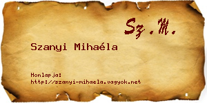 Szanyi Mihaéla névjegykártya